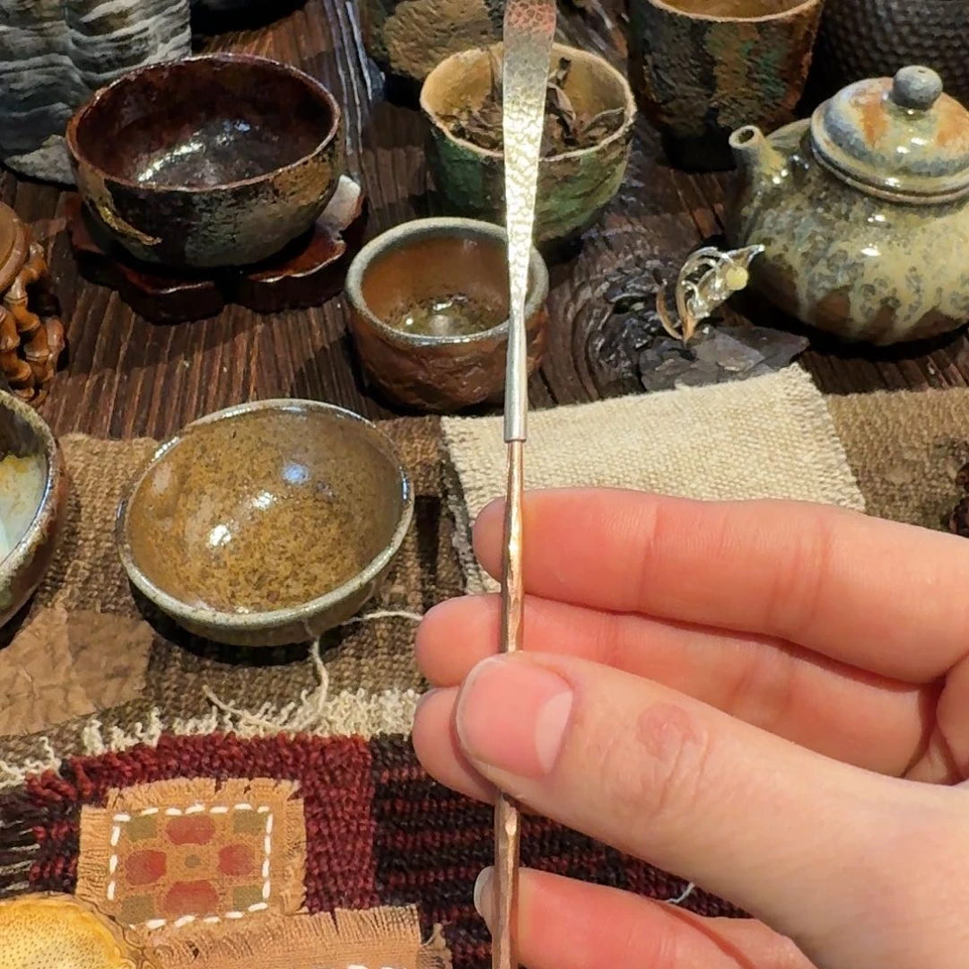 铜加银茶拨手工。
