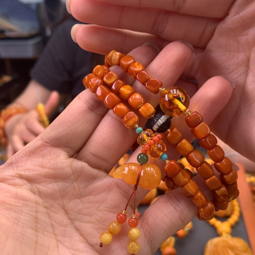 未镶嵌蜜蜡手串天然