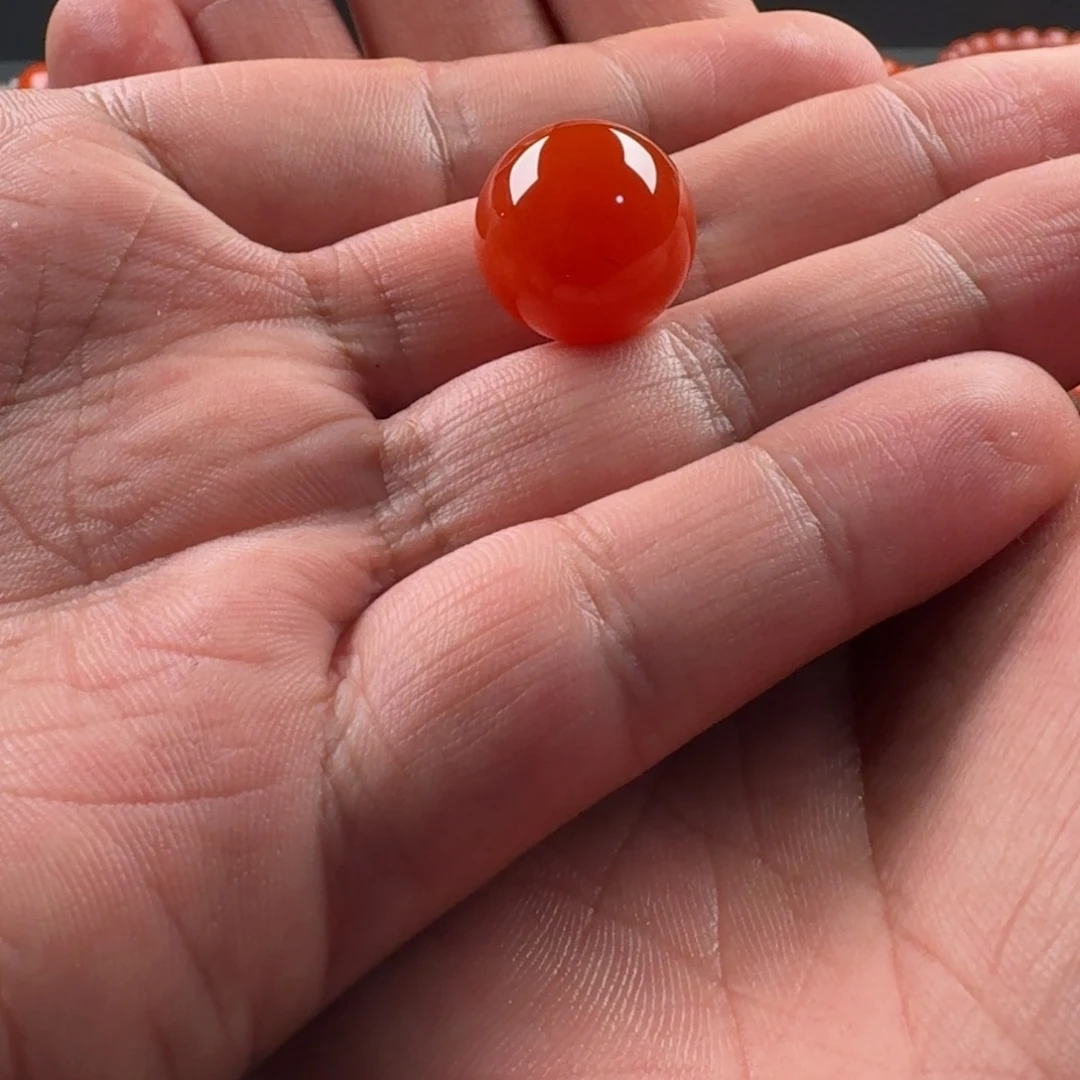 南红玛瑙未镶嵌圆珠16.1