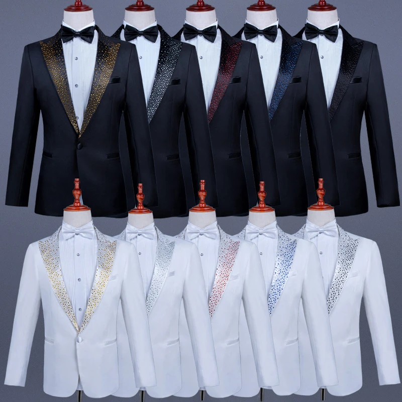 2025新款大合唱演出服男大合唱团服装男式中国风立领舞台演出服