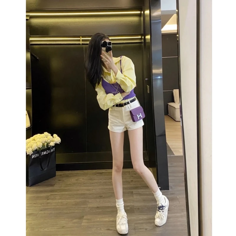 网红小香风2025新款爆款气质长袖黄色上衣时尚休闲小众显瘦女装