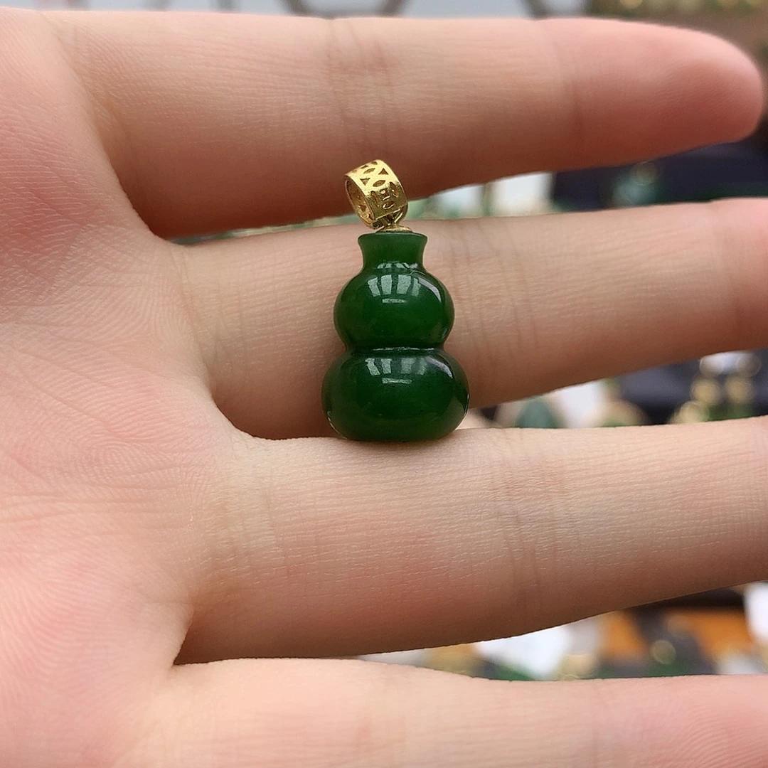 和田玉（碧玉）银S925镶嵌颈饰