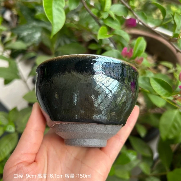 【缪兴洲】龙窑柴烧 油滴香炉盏 建窑建盏纯手工主人杯陶瓷茶杯茶具