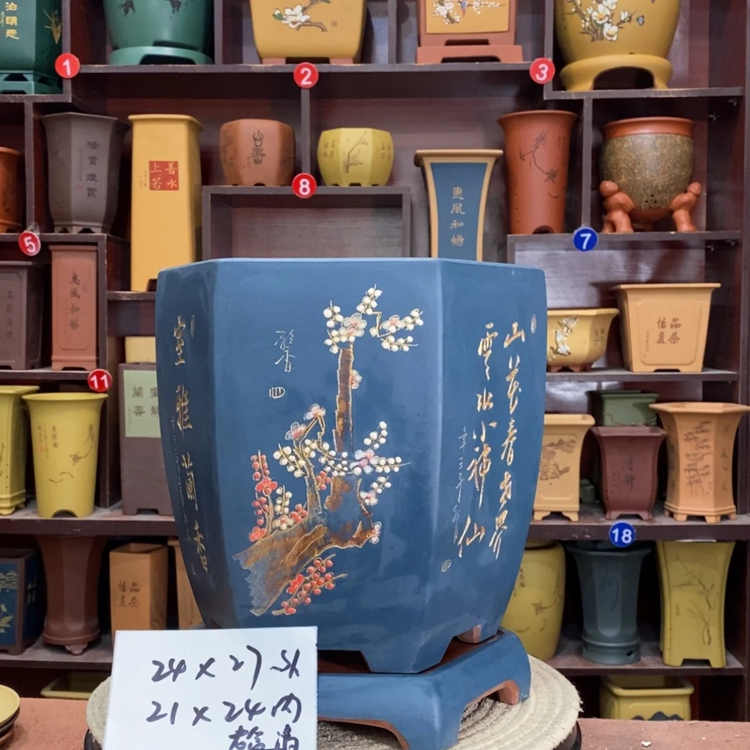 紫砂艺术紫砂花盆