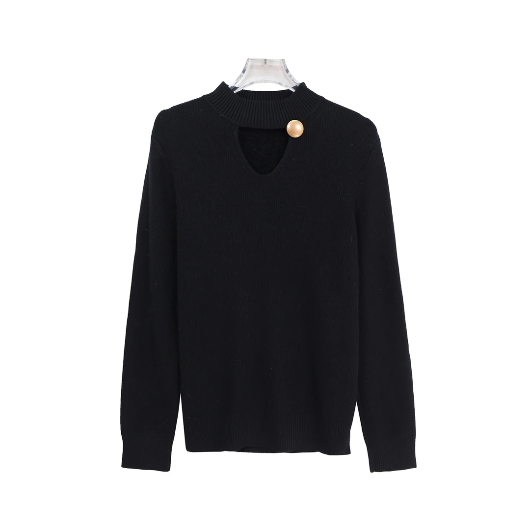 秋冬新款设计感上衣洋气镂空针织衫高级感毛衣X27794