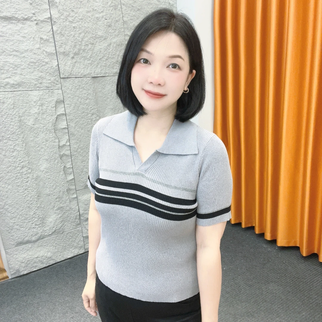 4702微胖夏季新款短袖【大米家专属】细节三色撞色设计小衫韩系风格
