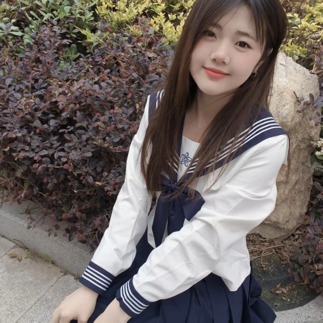 水手服裙子jk制服套装百褶半身裙学生女学院短裙衬衫女夏季学院风
