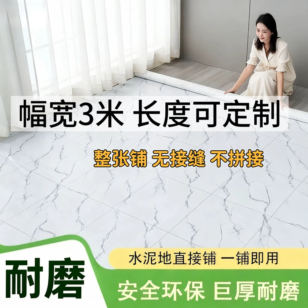 3米宽1-6米家用水泥地直接铺地板地垫简约现代加厚耐磨防水防潮