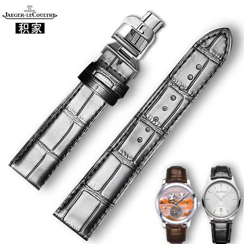 积原装真皮手表带适配约会翻转月相大师系列陀飞轮男女牛皮表带
