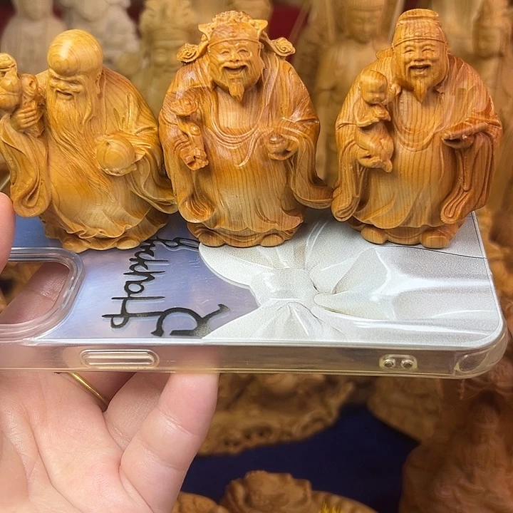 柏木（崖柏）崖柏雕刻福禄寿