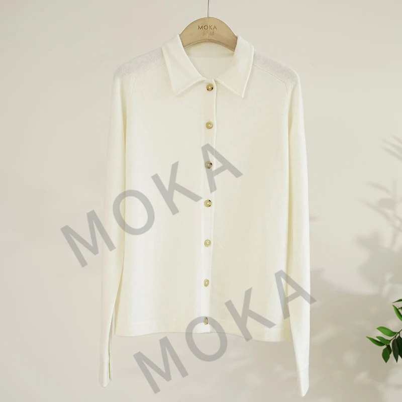 瑞士单TOT*ME麻灰色插肩袖山插肩袖山羊绒衬衫上衣（241173）2353