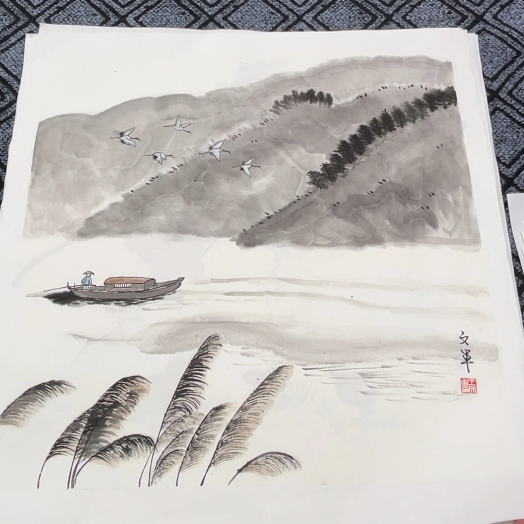 国画四尺斗方花鸟
