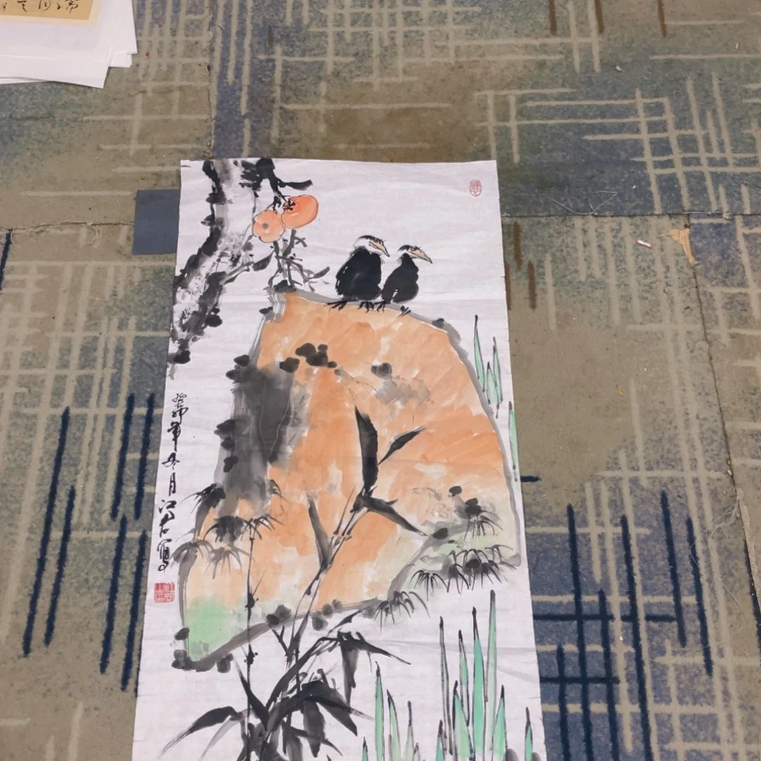 国画三尺作品花鸟11111