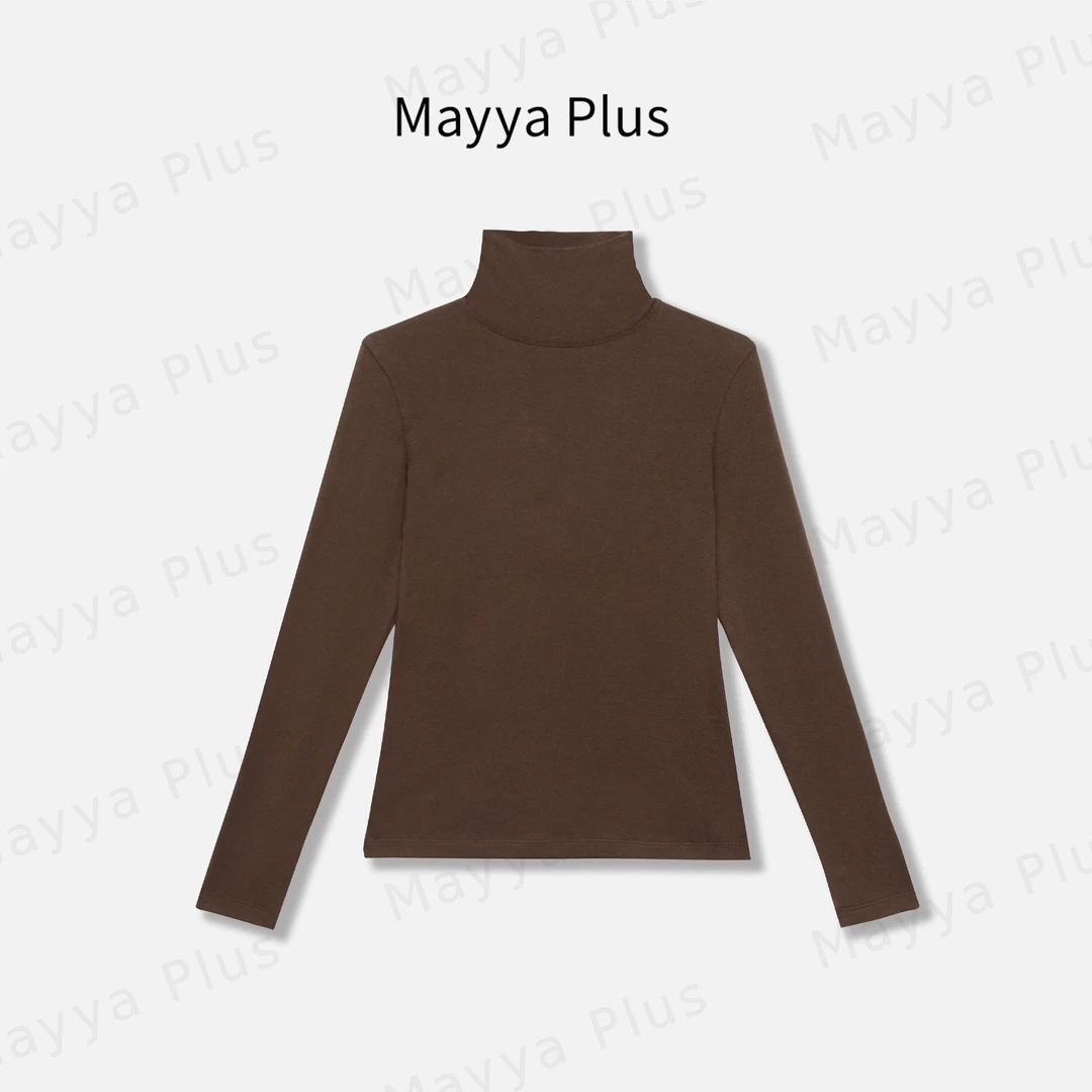 【加分内搭】Mayya Plus麦芽定制流光风高领打底针织上衣女32537226