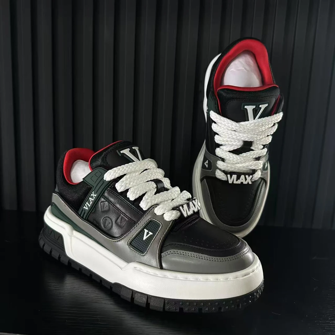 25年维勒斯新款轻奢潮流耐磨透气真皮板鞋