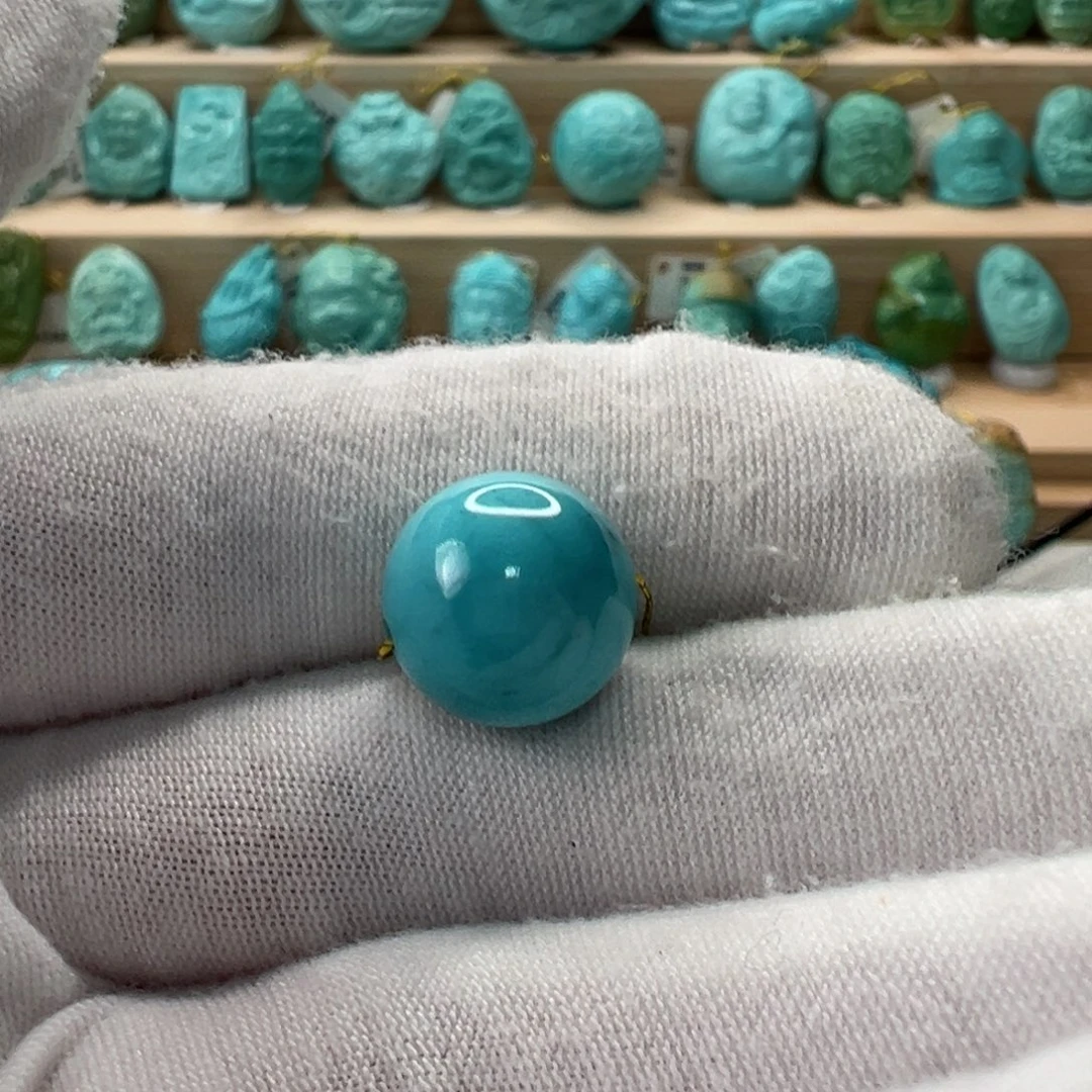 未镶嵌绿松石圆珠12.7mm