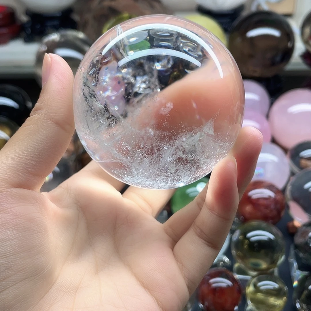 瘦***花水晶珠宝半成品未镶嵌白水晶卡7A533