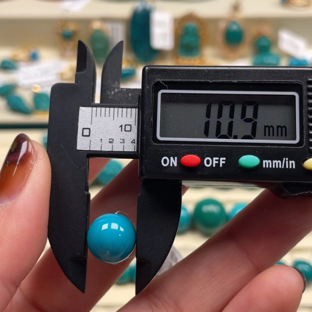 未镶嵌绿松石珠宝奇石圆珠