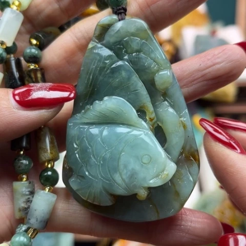 岫玉挂件未镶嵌挂件