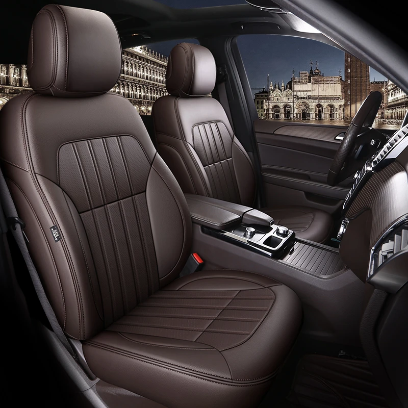 专车奔驰真皮座套GLCGLBGLAA级C级E级全包围坐垫四季通用座椅套
