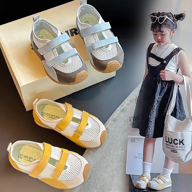 2025年夏季款儿童百搭舒适包头凉鞋轻便透气软底运动网鞋 138 TY