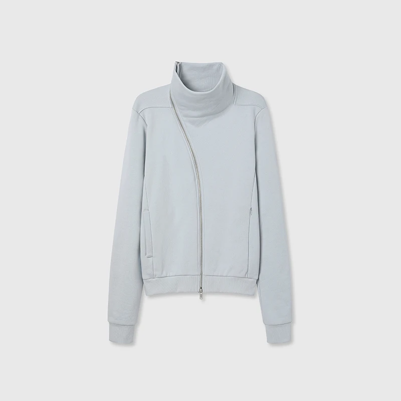 白弓 前卫设计感100%棉卫衣女2025年秋冬新款56690