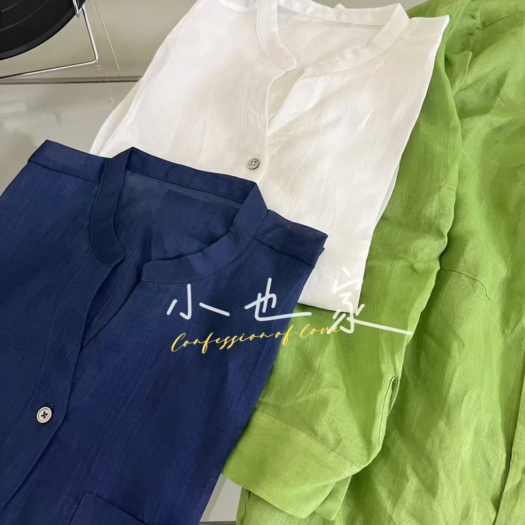 小也 最爱春天的那抹绿 苎麻衬衫