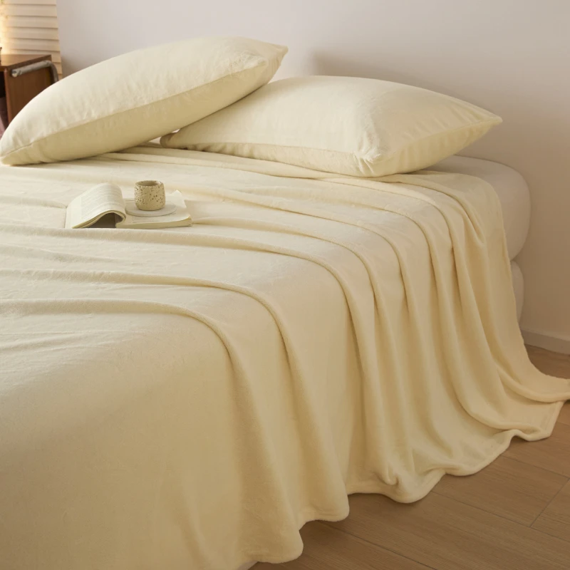 2025新款保暖牛奶绒床单单件加绒珊瑚绒毛绒被单学生宿舍冬季炕单