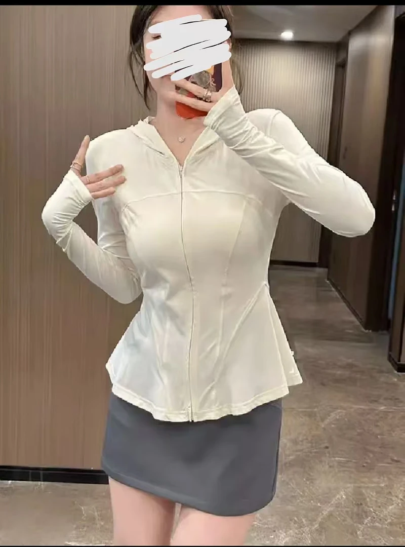 公主  冰感面膜布轻薄荷叶边连帽防晒衣外套20815