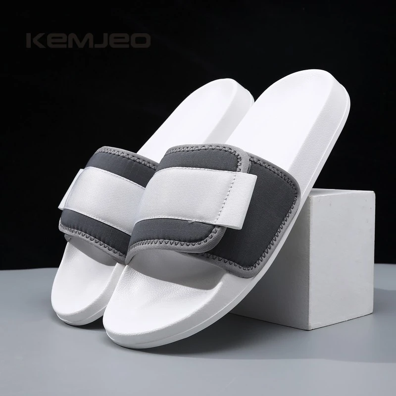 RB 拖鞋男士外穿潮牌防滑耐磨一字拖软底百搭踩屎感运动沙滩凉鞋