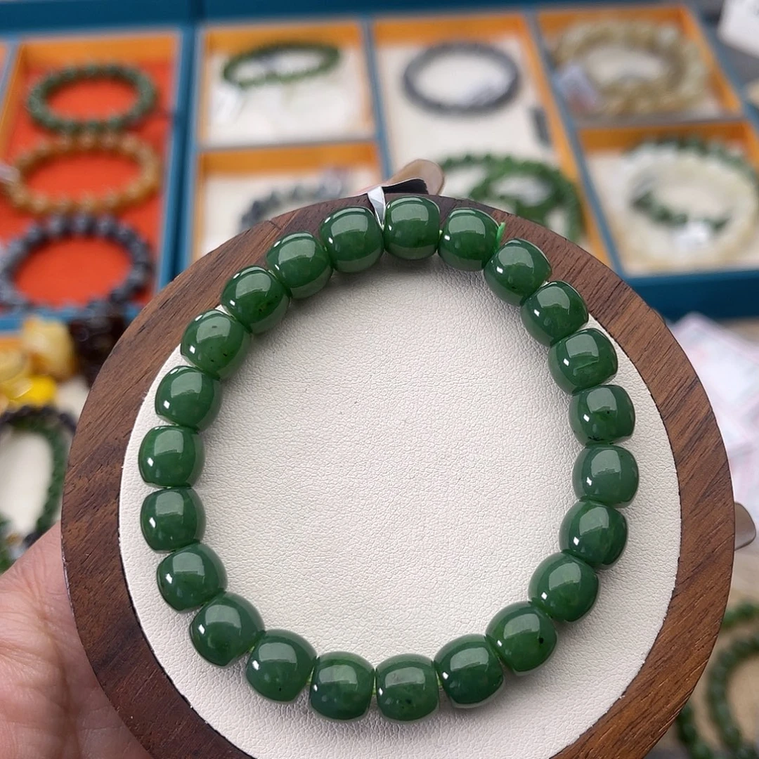 和田玉未镶嵌手串Z11卡8×9