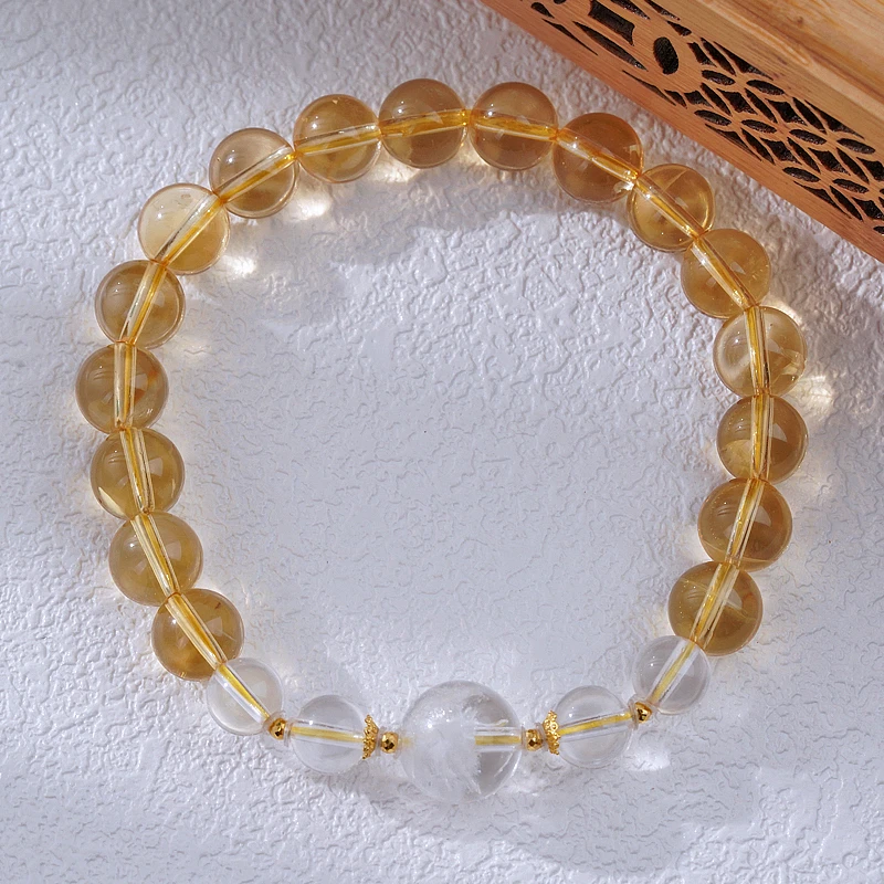 【净羽生金】水晶手串18（天然珠宝多样性发其一）