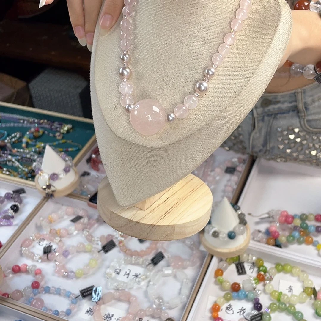 水晶手链银S925镀金镶嵌