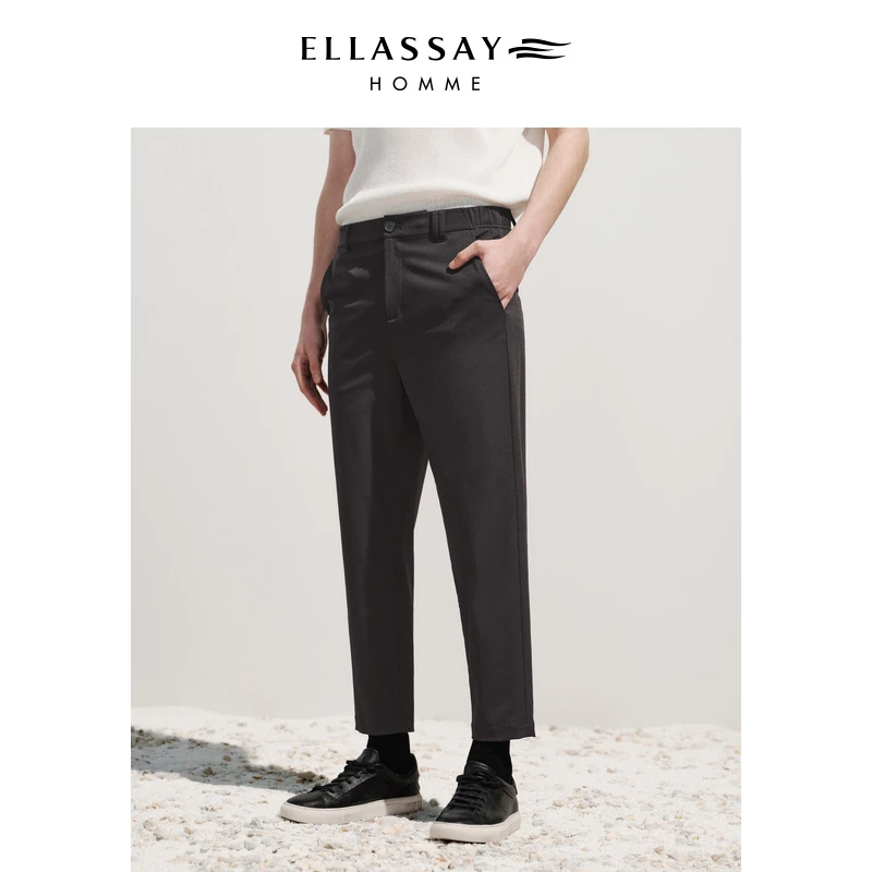 【秀场同款】ELLASSAY歌力思男装春夏零压轻薄休闲西裤EME341K00300