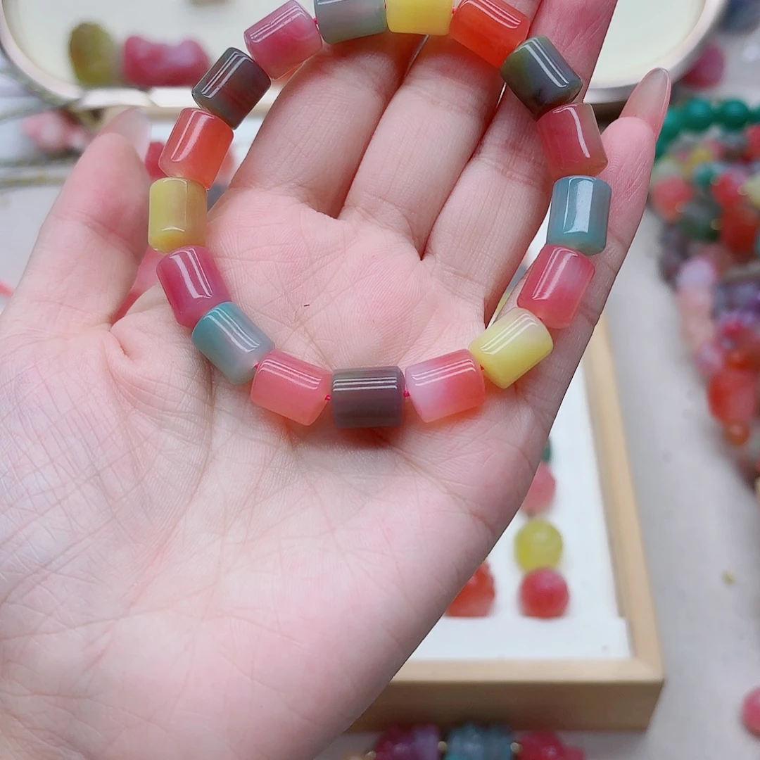 玛瑙/玉髓未镶嵌手链盐源1