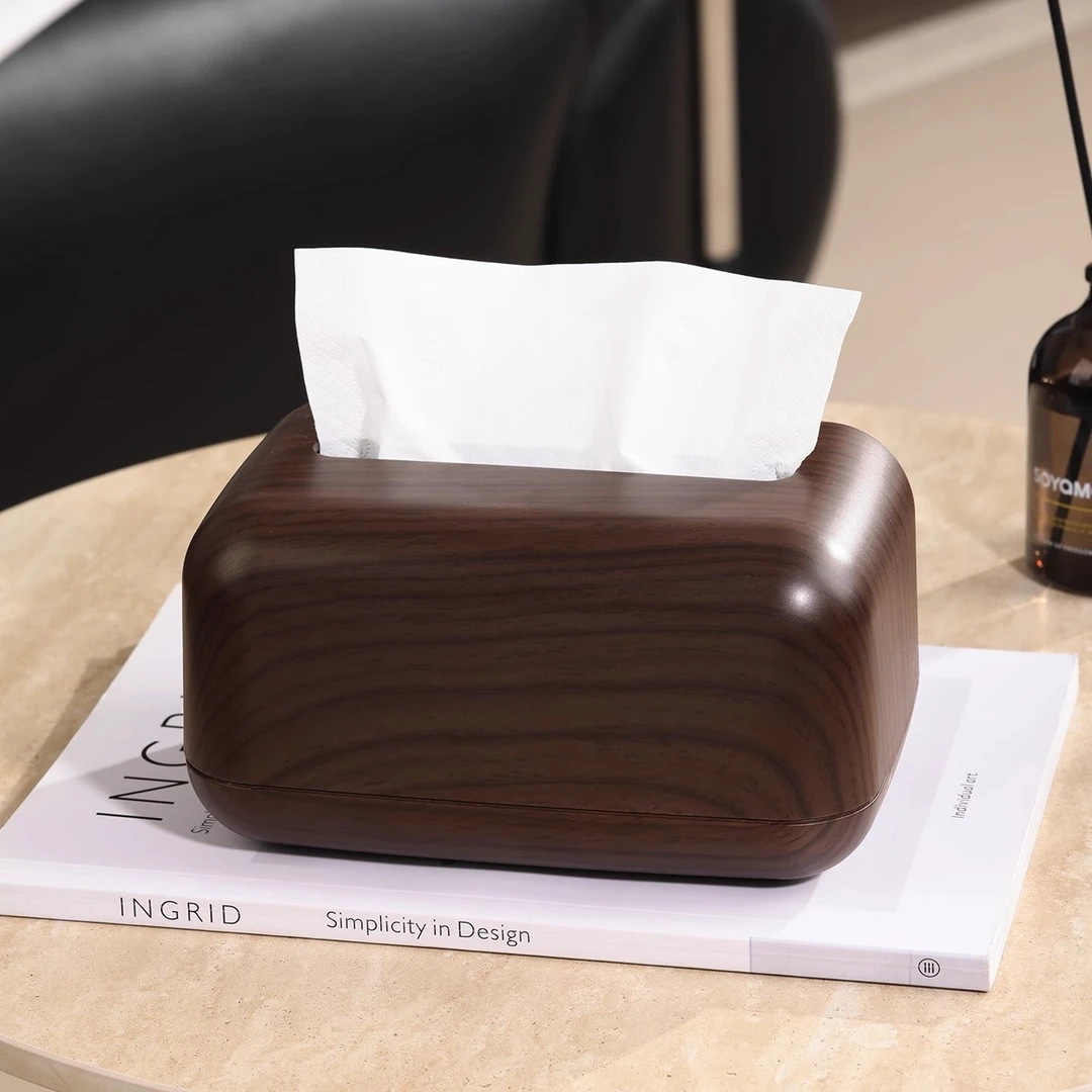 中古风纸巾盒客厅轻奢高档抽纸盒高级感家用茶几摆件餐巾纸收纳盒