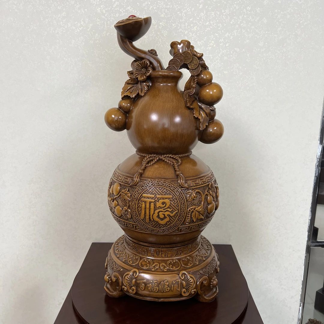 【新人福利】百福临门葫芦摆件旋转办公桌面茶桌客厅玄关入户礼品