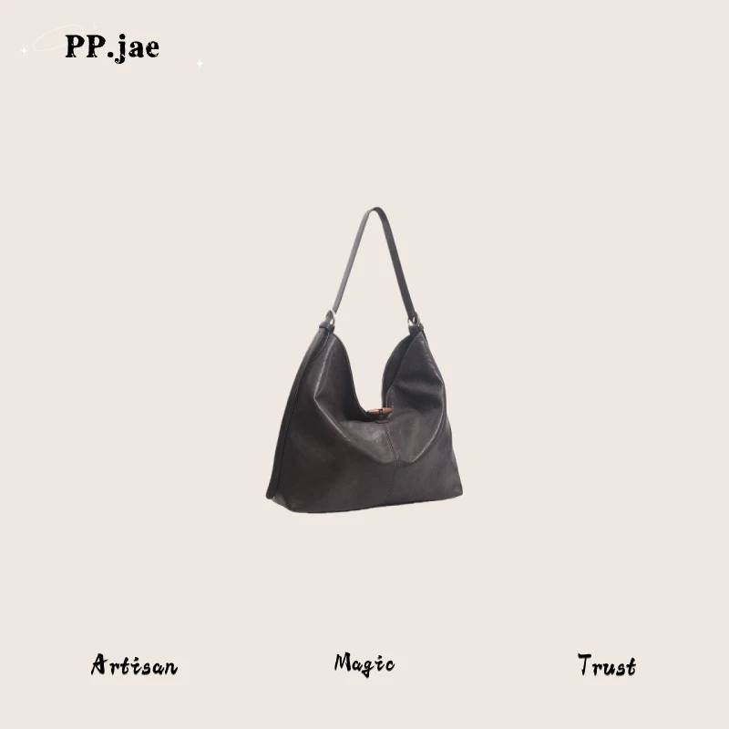 P.p【黑芙蕾】新品百搭简约休闲潮流ins单肩斜跨女包ST0860-V