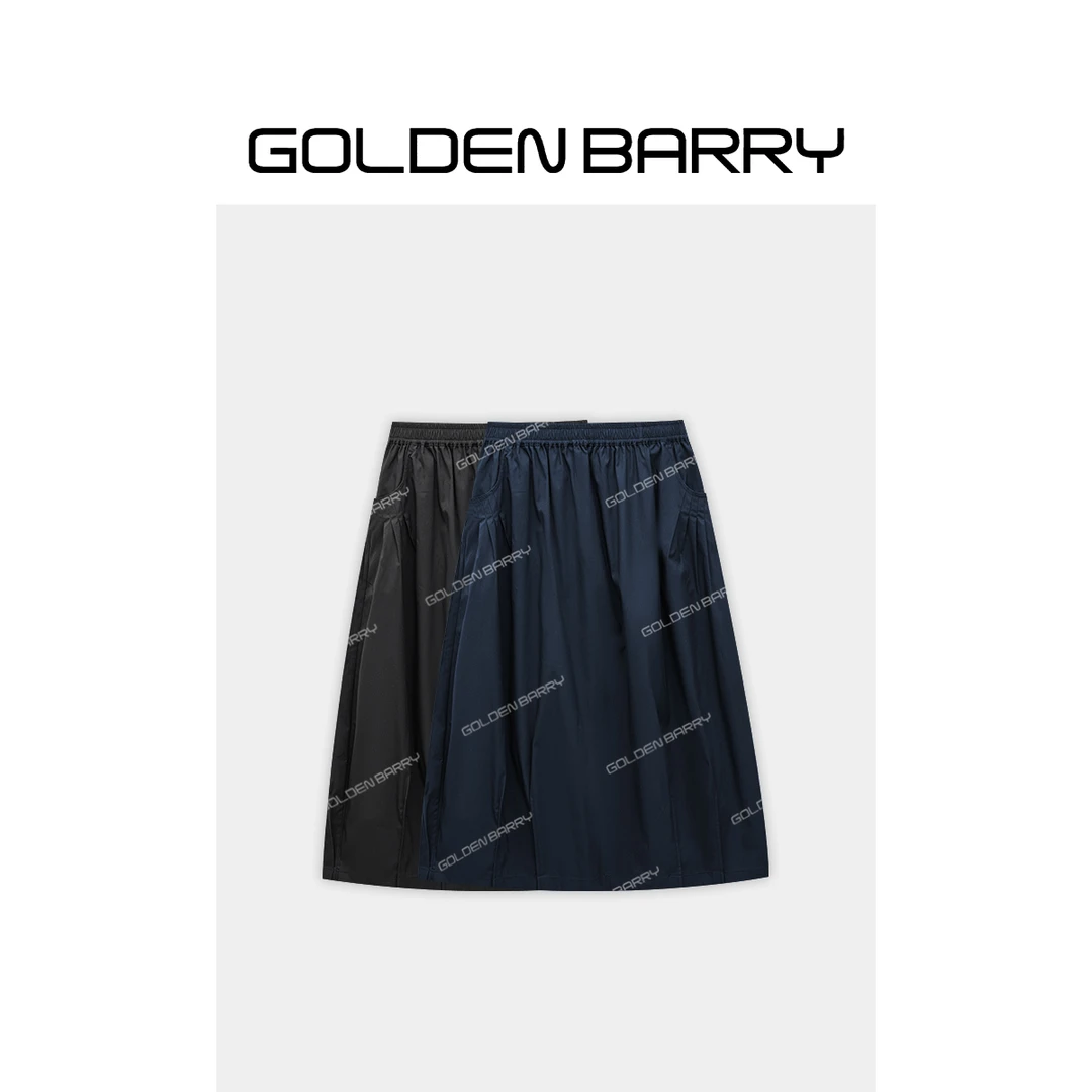 GOLDENBARRY|311283/-1百搭纯色简约茧型花苞“呼吸气球”裙