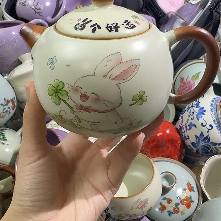 汝窑兔个好运西施壶