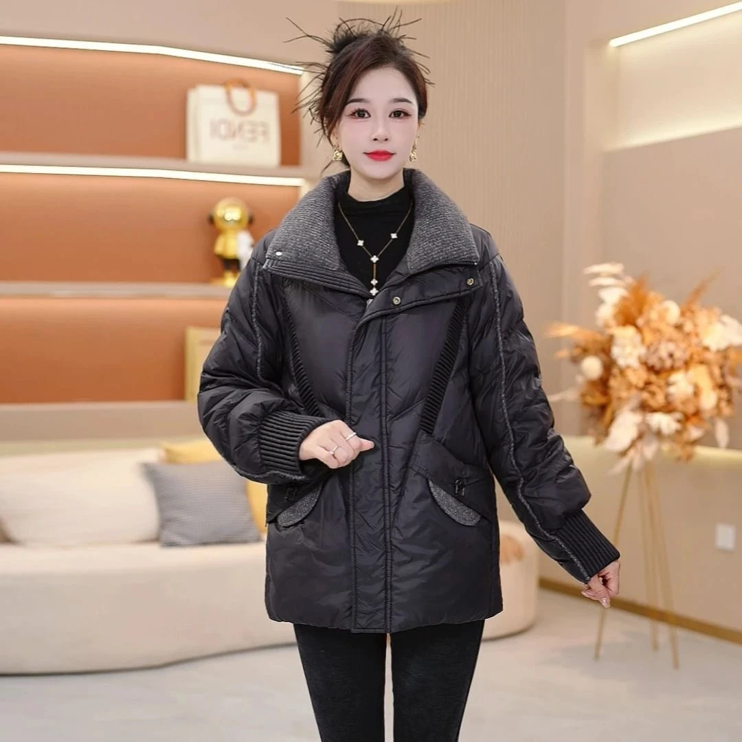 高档洋气羽绒服女装2025冬季新款白鸭绒宽松减龄显瘦保暖防寒外套