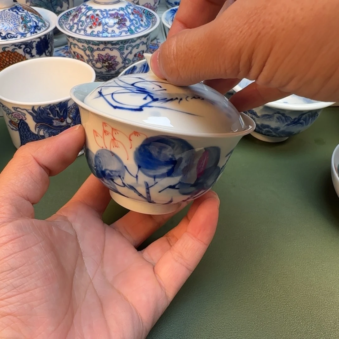 纯手工纯手绘茶具石头64