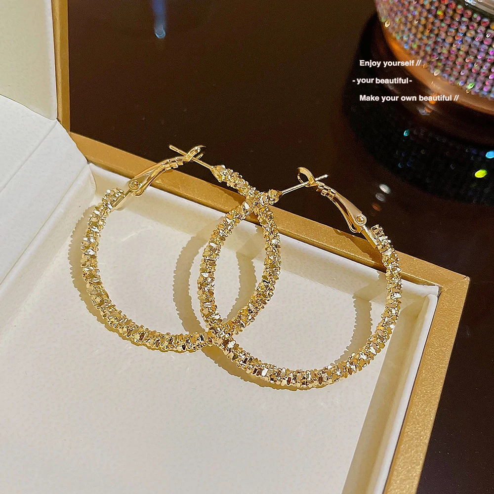 铜合金耳饰 【459】辣妹耳圈冷淡风耳钉轻奢高级感素圈耳环独特耳饰