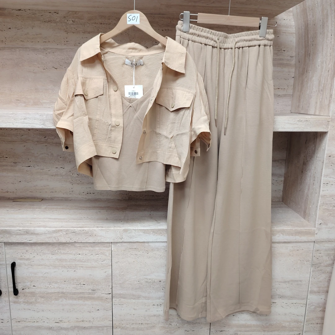 s01运动休闲裤轻熟风时尚长裤宽松气质套装百搭时尚套装