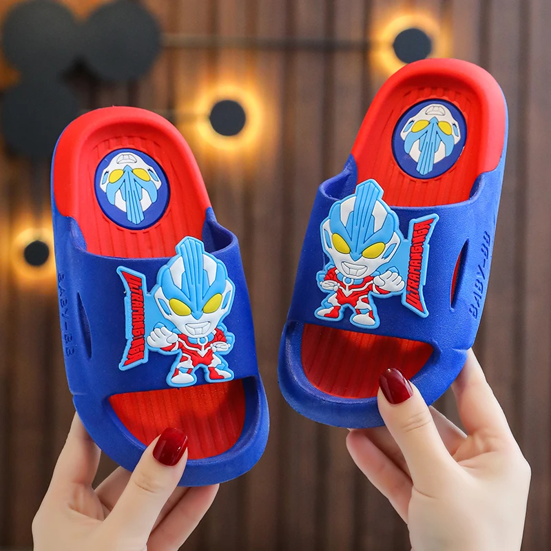 夏季银河奥特曼拖鞋男童新款浴室防滑家居中大童宝宝小孩凉拖鞋