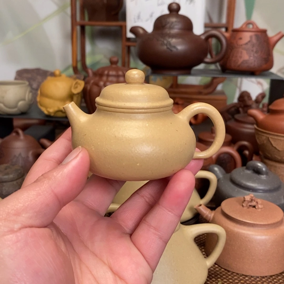 凉***信紫砂茶壶夹脂梨皮本绿容天