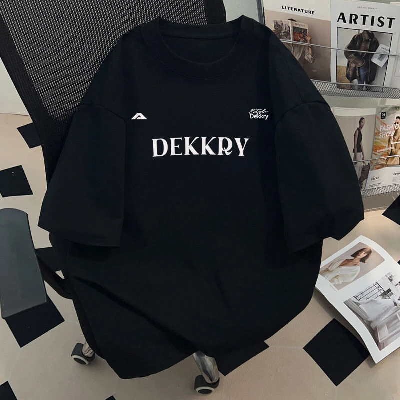 100%纯棉300克重磅短袖T恤男美式高街印花夏百宽松搭高级上衣ins