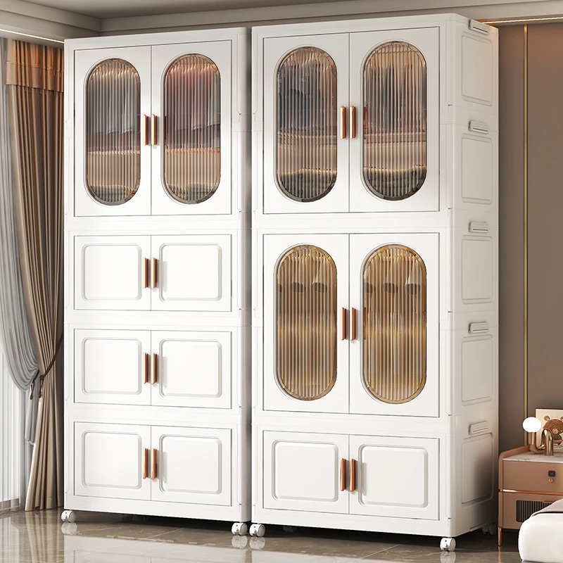 免安装宝宝衣柜儿童衣服整理箱婴儿小衣橱家用折儿童简易折叠衣柜