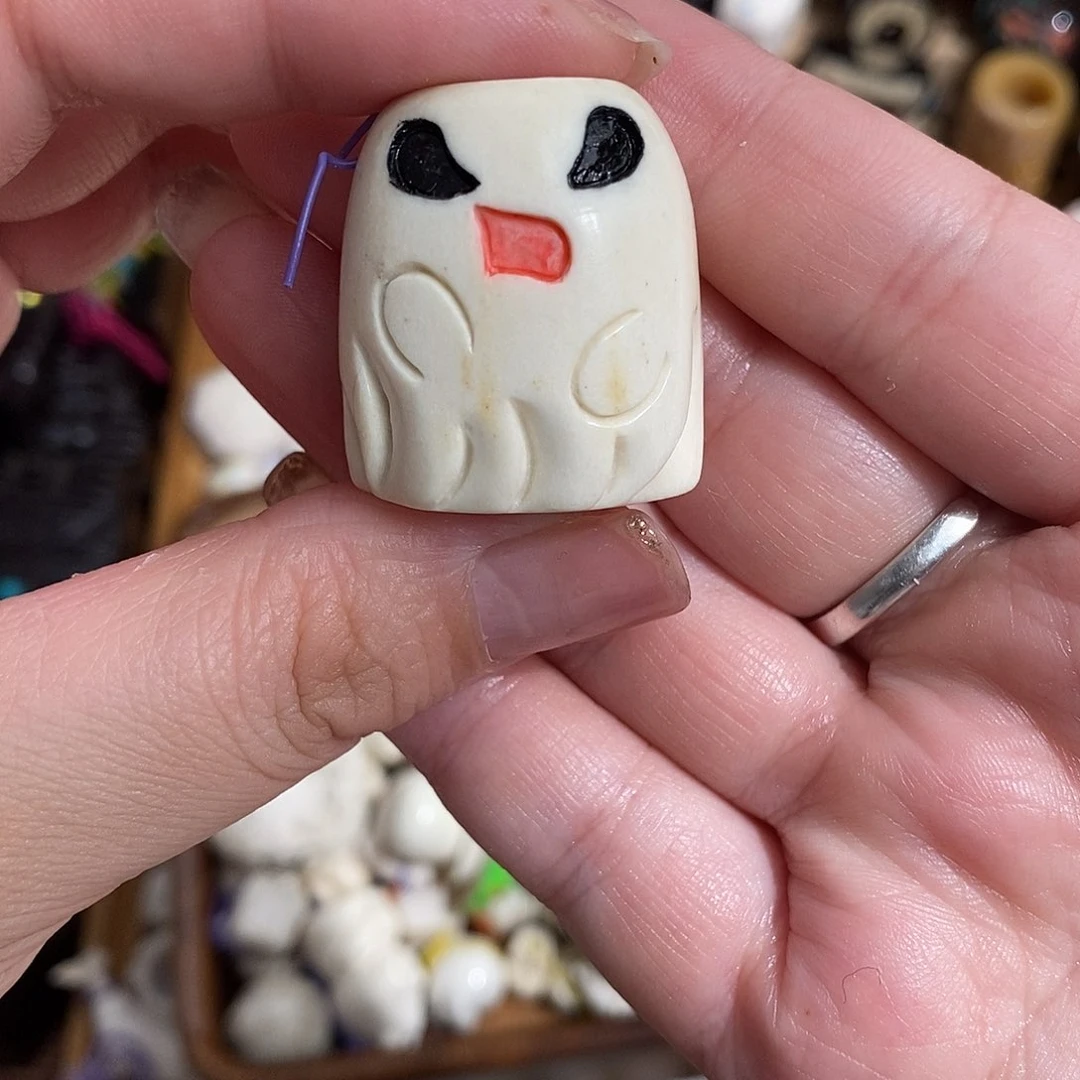 鹿骨把件M34小幽灵豆丁鹿角