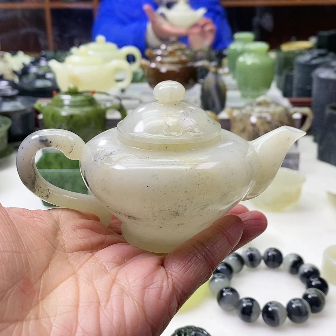 和田玉茶壶未镶嵌安*儿